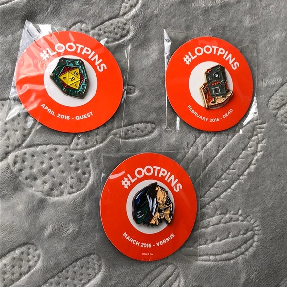 Other - FREE ADD ON! Bundle of LootCrate Collectable Pins